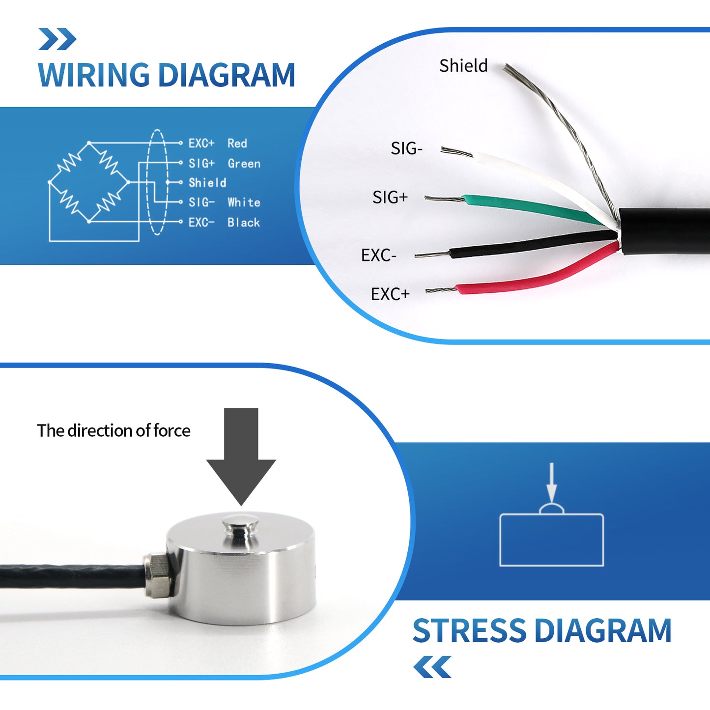 Mini Load Cell Sensor Range 5kg-500kg Φ20mm*12mm - QLWH-20