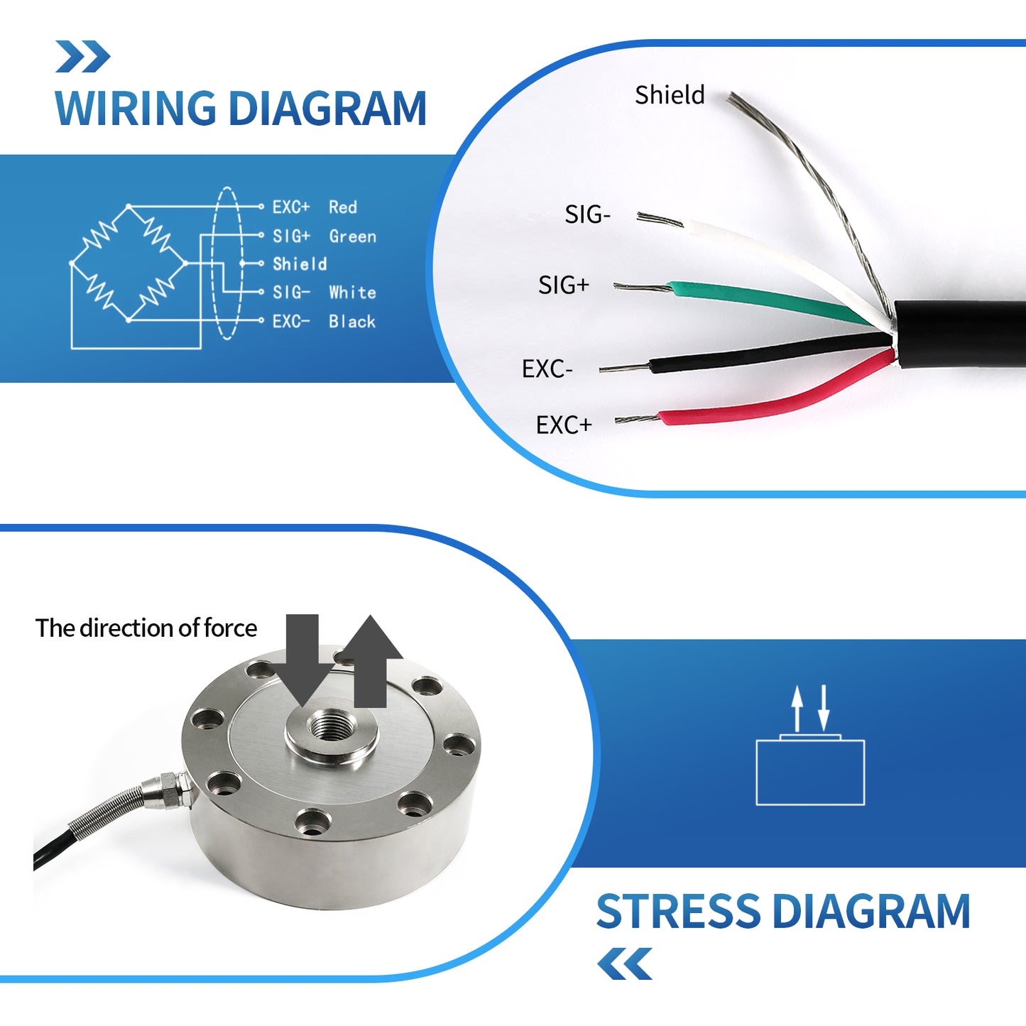 Load Cells for tanks spoke Type Sensors Range 50-2000kg-A4F4
