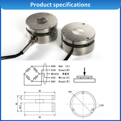 58mm  load cell Type Sensor Range 10kg-5t - QLMH-58-A1M3