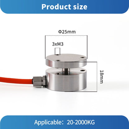 Mini Flat Diaphragm Load Cell -Range 20kg-2t  - φ25 mm 18mm-A4M1-QLMH-25